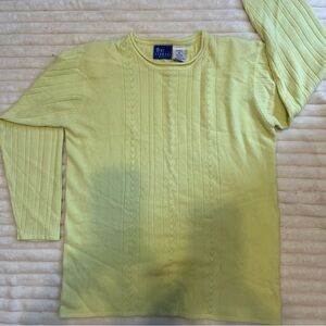Bay Studio Light Yellow Knit long sleeve Top medium